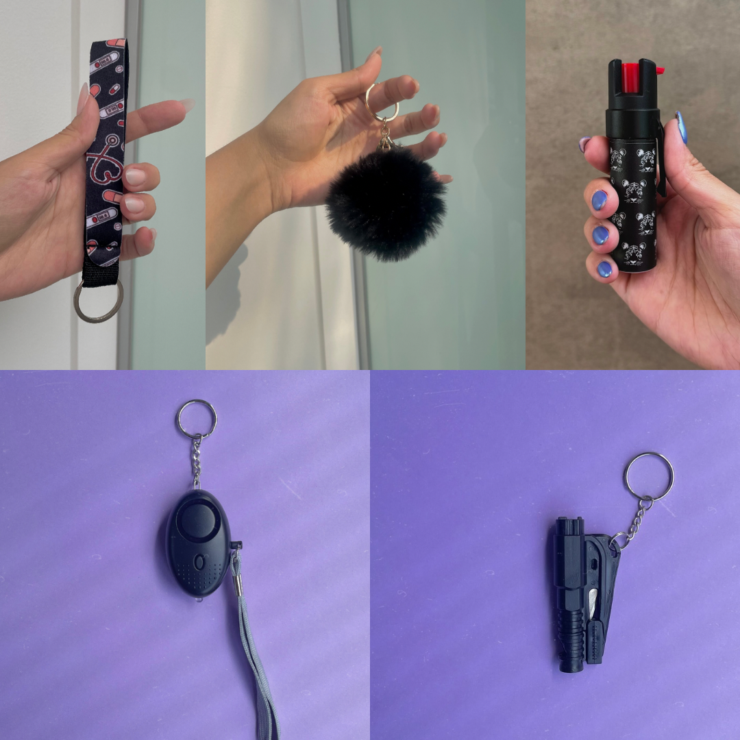 Kit Defense (Gas Pimienta Uv + Alarma de Emergencia/Linterna Led y Herramienta de Escape 3 en 1)
