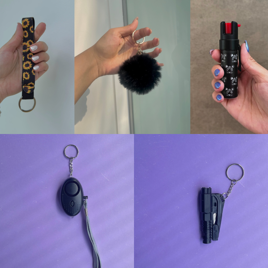 Kit Defense (Gas Pimienta Uv + Alarma de Emergencia/Linterna Led y Herramienta de Escape 3 en 1)