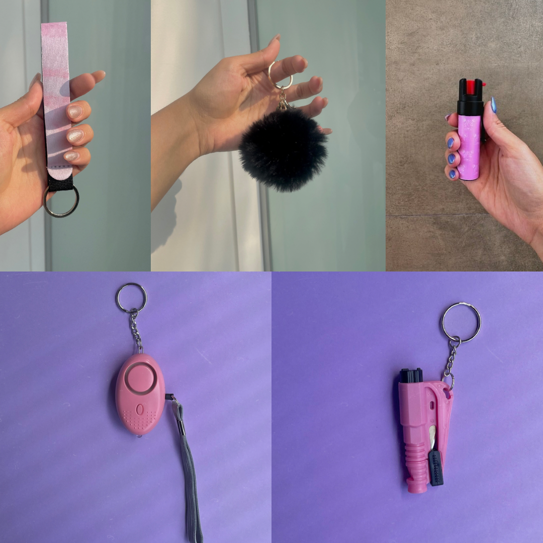 Kit Defense (Gas Pimienta Uv + Alarma de Emergencia/Linterna Led y Herramienta de Escape 3 en 1)