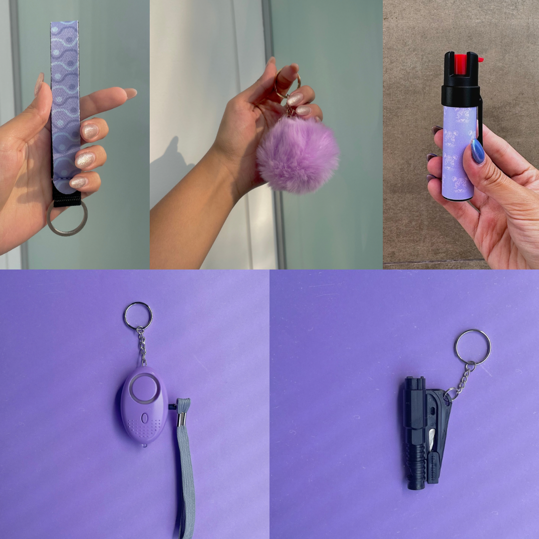 Kit Defense (Gas Pimienta Uv + Alarma de Emergencia/Linterna Led y Herramienta de Escape 3 en 1)