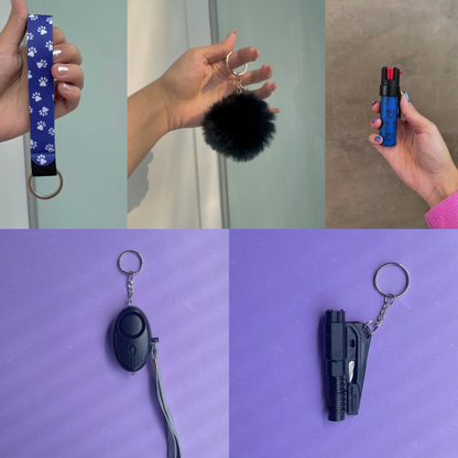 Kit Defense (Gas Pimienta Uv + Alarma de Emergencia/Linterna Led y Herramienta de Escape 3 en 1)